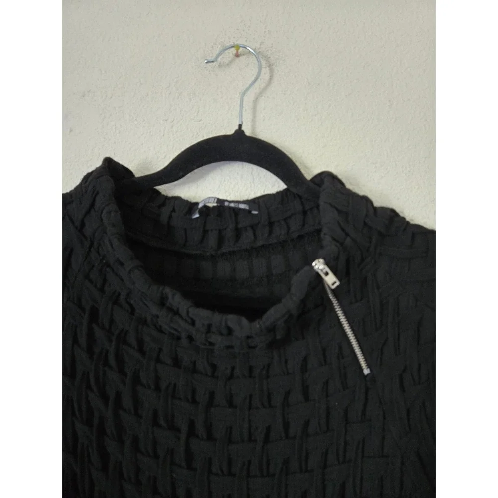 Rostfrei Anett Rostel Black Textured Dress Avant Garde Art To Wear Lagenlook